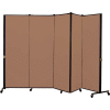 Healthflex Portable Medical Privacy Screen, 5-Panel, Vinyl Sandalwood