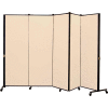 Healthflex Portable Medical Privacy Screen, 5-Panel, Vinyl Hazelnut
