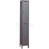 Hallowell ValueMax Double Tier 2 Door Locker, 12"Wx12"Dx36"H, Dark Gray, Assembled