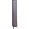 Hallowell UH1258-1HG ValueMax Locker 12"W x 15"D x 72"H - Single Tier 1 Wide KD - Dark Gray
