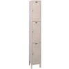 Hallowell ValueMax Triple Tier 3 Door Locker, 12"Wx18"Dx24"H, Tan, Assembled