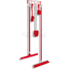 Horizon Manufacturing Utility/Sanitation Hook Rack, Red, 17-1/4", 5 Hooks - 4032