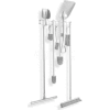 Horizon Manufacturing Utility/Sanitation Hook Rack, White, 26-5/8", 12 Hooks - 4040