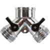 AquaPlumb® 568 "Y" Metal Hose Adapator W/Dual Shut Off