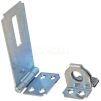 Ultra Hardware Fixed Staple Safety Hasp, Steel, 4-1/2"L, Zinc Finish - Pkg Qty 12