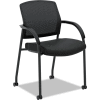 HON® Mesh Back Stacking Guest Chair with Casters - Fabric - Black - Lota Series