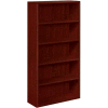 HON® Bookcase Five-Shelf 36"W x 13-1/8"D x 71"H Mahogany - 10500 Series