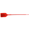 Global Industrial Variable Length Plastic 9" Seal, Red, 100/Pack