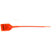 Global Industrial Variable Length Plastic 9" Seal, Orange, 100/Pack