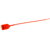 Global Industrial Variable Length, Plastic 12" Seal, Orange, 100/Pack