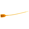 Global Industrial Variable Length, Plastic 12" Seal, Yellow, 100/Pack