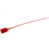 Global Industrial Variable Length, Plastic 15" Seal, Red, 100/Pack