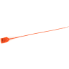 Global Industrial Variable Length, Plastic 18" Seal, Orange, 100/Pack