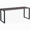 Interion® Open Plan Office Desk - 72"W x 30"D x 29"H - Charcoal Top with Black Legs
