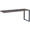 Interion® Open Plan Return Desk - 48"W x 24"D x 29"H - Charcoal Top with Black Legs