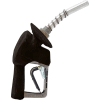Husky X Unleaded Nozzle w/3-Notch Hold Open Clip & 1808 Waffle Splash Guard - 159464N-04