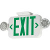 Hubbell CCG LED Combo Exit/Emergency Unit, Green Letters, White, Ni-Cad Battery