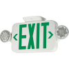 Hubbell CCGRC LED Combo Exit/Emergency Unit w/ Remote Capacity, Green Letters, White, Ni-Cad Battery