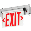 Hubbell CELR1RNE LED Edge-Lit Exit, Single-Face, Red Letters, Recessed Mount, w/ Battery Back-up