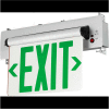 Hubbell CELR2GNE LED Edge-Lit Exit, Double-Face, Green Letters, Recessed Mount, w/ Battery Back-up