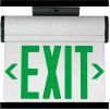 Hubbell CELS1GNE LED Edge-Lit Exit, Single-Face, Green Letters, Surface Mount, w/Battery Back-up