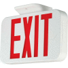 Hubbell CERRC LED Exit Sign, Red w/ Battery, Remote Capacity- Can run 4-single or 2-dual heads