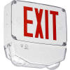 Hubbell CWC1RW LED Combo Exit/Emergency Light, Wet Location, Red Letters, White, Single Face
