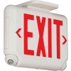 Hubbell EVCURWD4 Compact LED Combo Unit w/ Remote Capacity, White w/ Red Letters