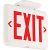 Hubbell EVEURWEI Compact Arch. LED Exit, White w/ Red Letters, w/Battery Back-up, Self-Diagostics