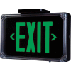 Hubbell 93093126 Die Cast Alum. Wet Listed Emer. Exit, White w/Green Letters, Single Face, w/Battery