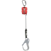 Honeywell Miller TurboLite Personal Fall Limiters, Alum. Carabiner & Rebar Hook, 9'L, 400lbs Cap.