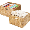 Woven Hyacinth Storage Cube Basket - 2-Pack - Light Brown - Pkg Qty 2