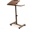 Seville Classics Tilting Sit-Stand Laptop Desk Cart with Mouse Pad Table, Walnut
