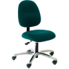 Heavy Duty Mid Back Fabric Chair with Aluminum Base Black