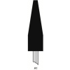 Grier Abrasives Mounted Point A1, 3/4" x 2-1/2" - 1/4x1-1/2 Shank, 60, Red - Pkg Qty 50
