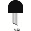 Grier Abrasives Mounted Point A22, 3/4" x 5/8" - 1/4x1-1/2 Shank, 60, Red - Pkg Qty 50