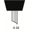 Grier Abrasives Mounted Point A33, 1" x 1/2" - 1/4x1-1/2 Shank, 60, Pink - Pkg Qty 50