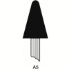Grier Abrasives Mounted Point A5, 3/4" x 1-1/8" - 1/4x1-1/2 Shank, 60, Blue - Pkg Qty 50