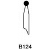 Grier Abrasives Mounted Point B124, 1/8" x 1/8" - 1/8x1-1/2 Shank, 120, Blue - Pkg Qty 100