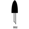 Grier Abrasives Mounted Point B52, 3/8" x 3/4" - 1/8x1-1/2 Shank, 80, Pink - Pkg Qty 100