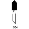 Grier Abrasives Mounted Point B54, 1/4" x 1/2" - 1/8x1-1/2 Shank, 100, Pink - Pkg Qty 100