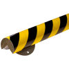 Knuffi&#174; WPK-A+ Corner Wall Protection Kit, 3.28', Reflective Black/Yellow, 60-6866-1