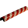Knuffi® Model A+ Corner Bumper Guard, 1M, 39-1/2"L x 1-1/2"W, Red/White, 60-6880