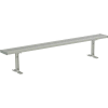 8' Aluminum Park Bench, Backless, Surface Mount