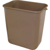 Impact Pinch'M Rectangular Soft-Sided Plastic Wastebasket-28 Qt., Beige, 7702-15 - Pkg Qty 24