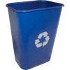 Impact Pinch'M Rectangular Soft-Sided Plastic Recylce Wastebasket-41 Qt., Blue, 7703-11r - Pkg Qty 12