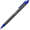 Integra™ Ballpoint Retractable Pen, Rubberized Barrel, Medium, Blue Ink, Dozen