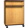 Mobile Wood Double-Faced Combo Cabinet, Open Front, 48"W x 28-1/4"D x 66"H, Dixie Oak/Brown