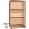 Ironwood 3 Compartment Open Storage Cabinet, Natural Oak Color