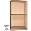 Ironwood 2 Compartment Open Storage Cabinet, Natural Oak Color